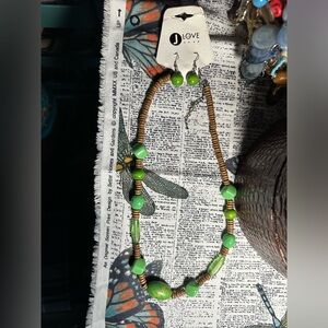 Wooden earrings and necklace setMust bundle! 3 for $10 or 4 for $15 etc